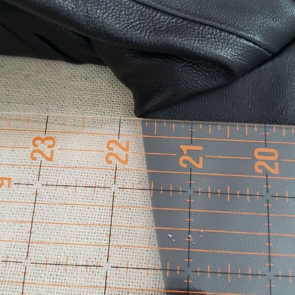 Slate & Willow Jacket Womens XL Black Leather Beaded Shoulder Leather Moto - Picture 10 of 12